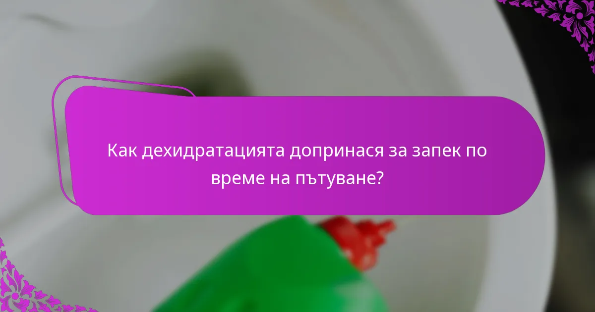 Как дехидратацията допринася за запек по време на пътуване?