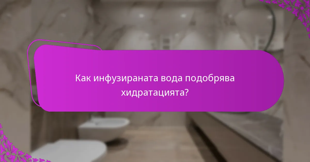 Как инфузираната вода подобрява хидратацията?