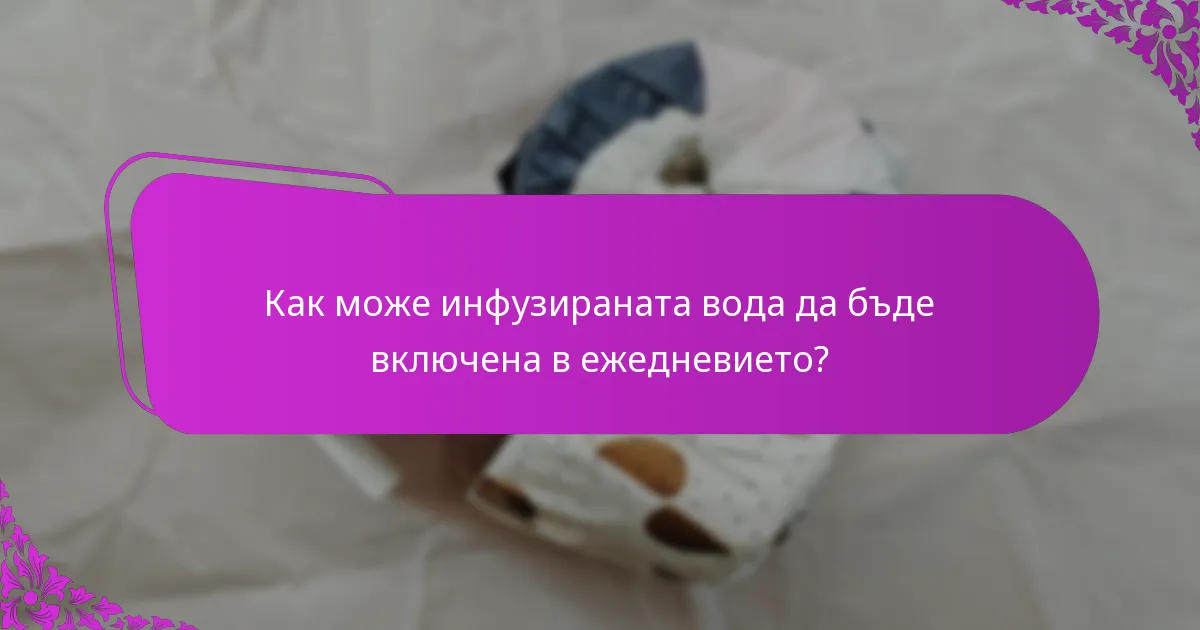 Как може инфузираната вода да бъде включена в ежедневието?