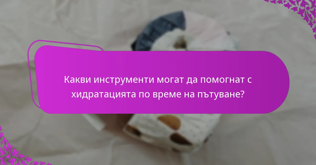 Какви инструменти могат да помогнат с хидратацията по време на пътуване?