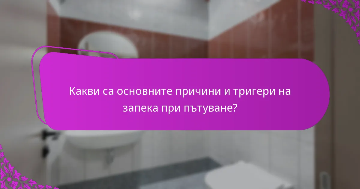 Какви са основните причини и тригери на запека при пътуване?
