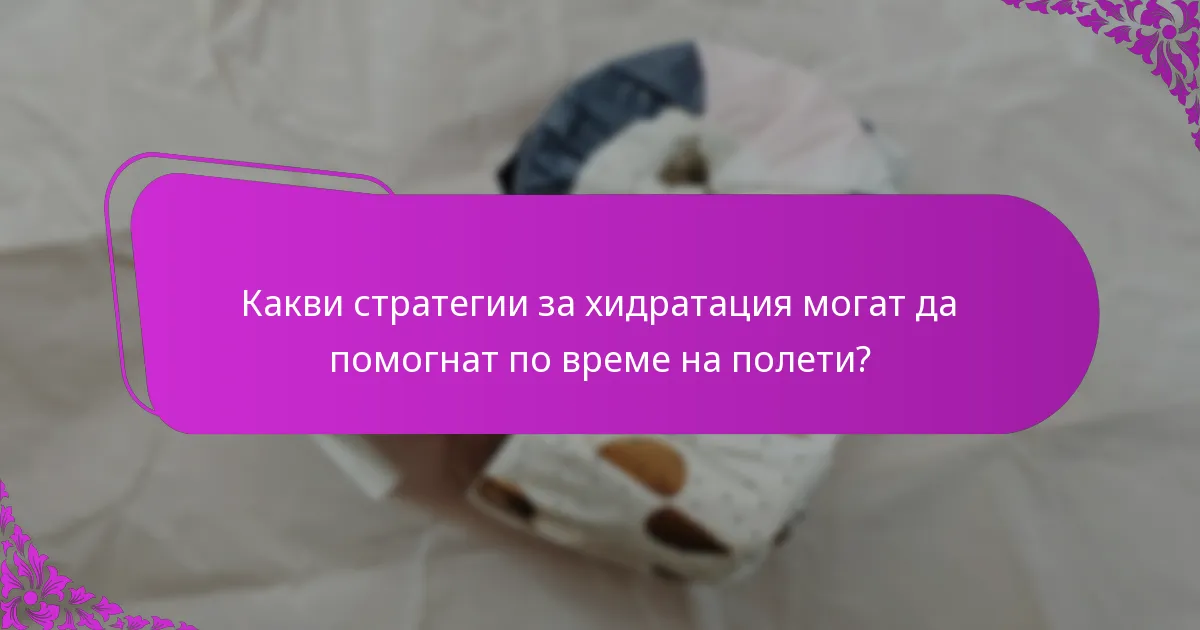 Какви стратегии за хидратация могат да помогнат по време на полети?