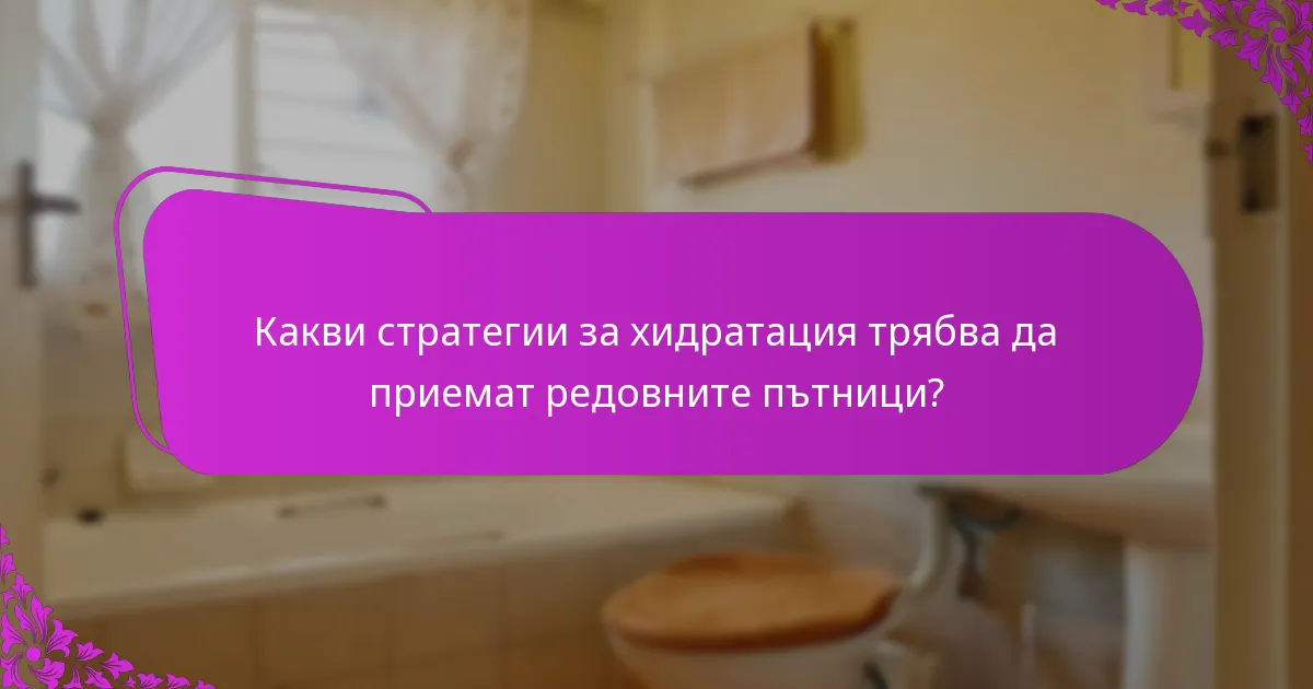 Какви стратегии за хидратация трябва да приемат редовните пътници?