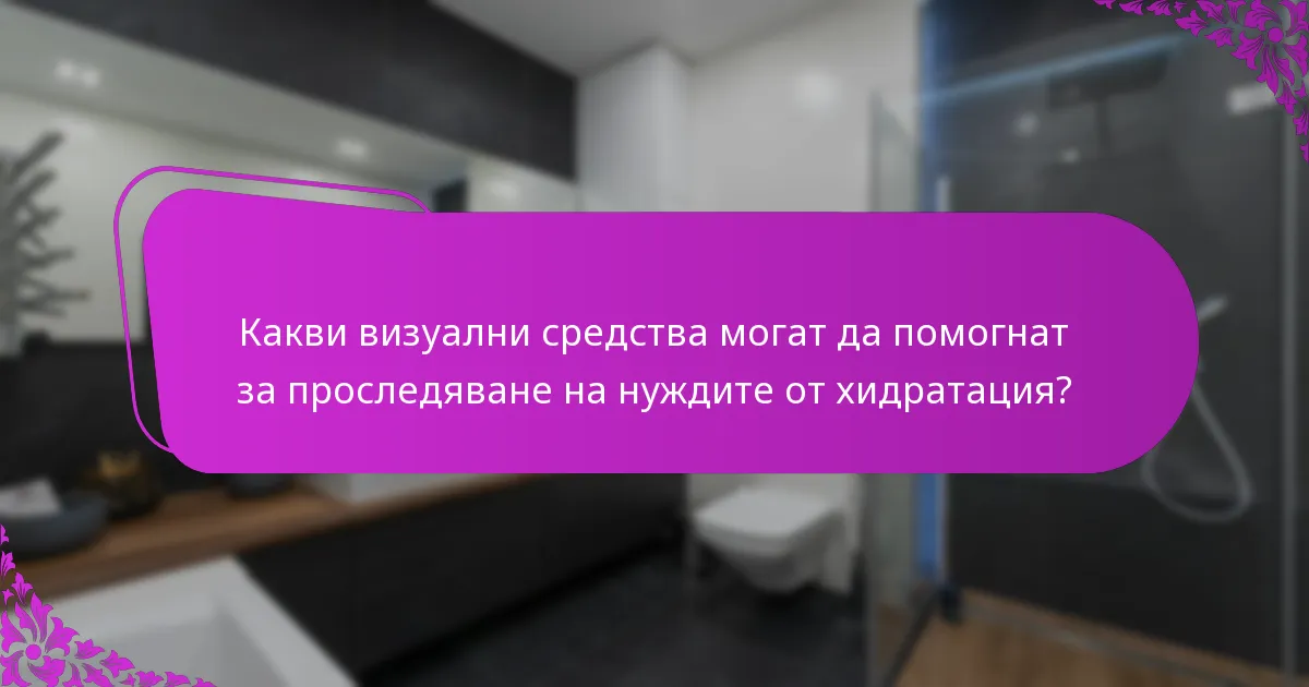 Какви визуални средства могат да помогнат за проследяване на нуждите от хидратация?