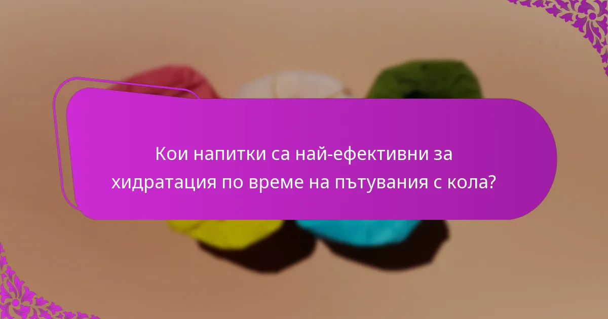 Кои напитки са най-ефективни за хидратация по време на пътувания с кола?