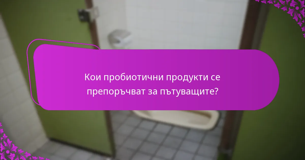 Кои пробиотични продукти се препоръчват за пътуващите?
